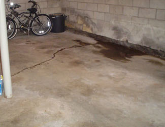basement floor crack repair