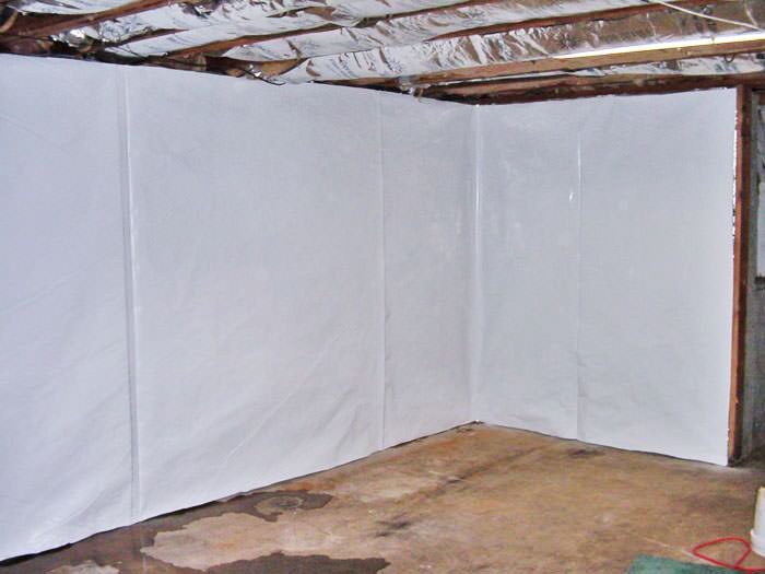 Basement Wall Vapor Barrier System In, How To Put Up Vapor Barrier In Basement