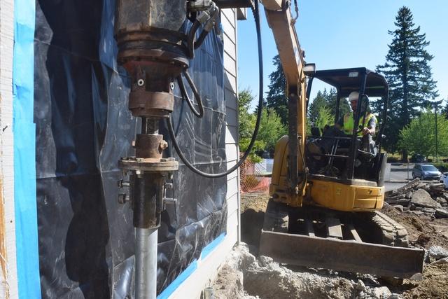 Completed commercial foundation support work at Southwest Bible Church in Beaverton Oregon