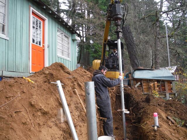 Commercial foundation repair in Roseburg with structural pier support