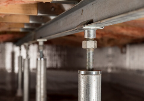 waterguard installation Crawl Space Support Posts