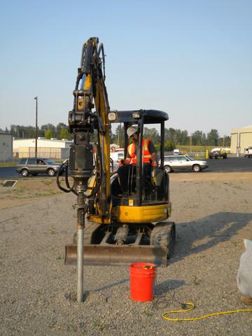 Commercial foundation support installation for specialty energy infrastructure