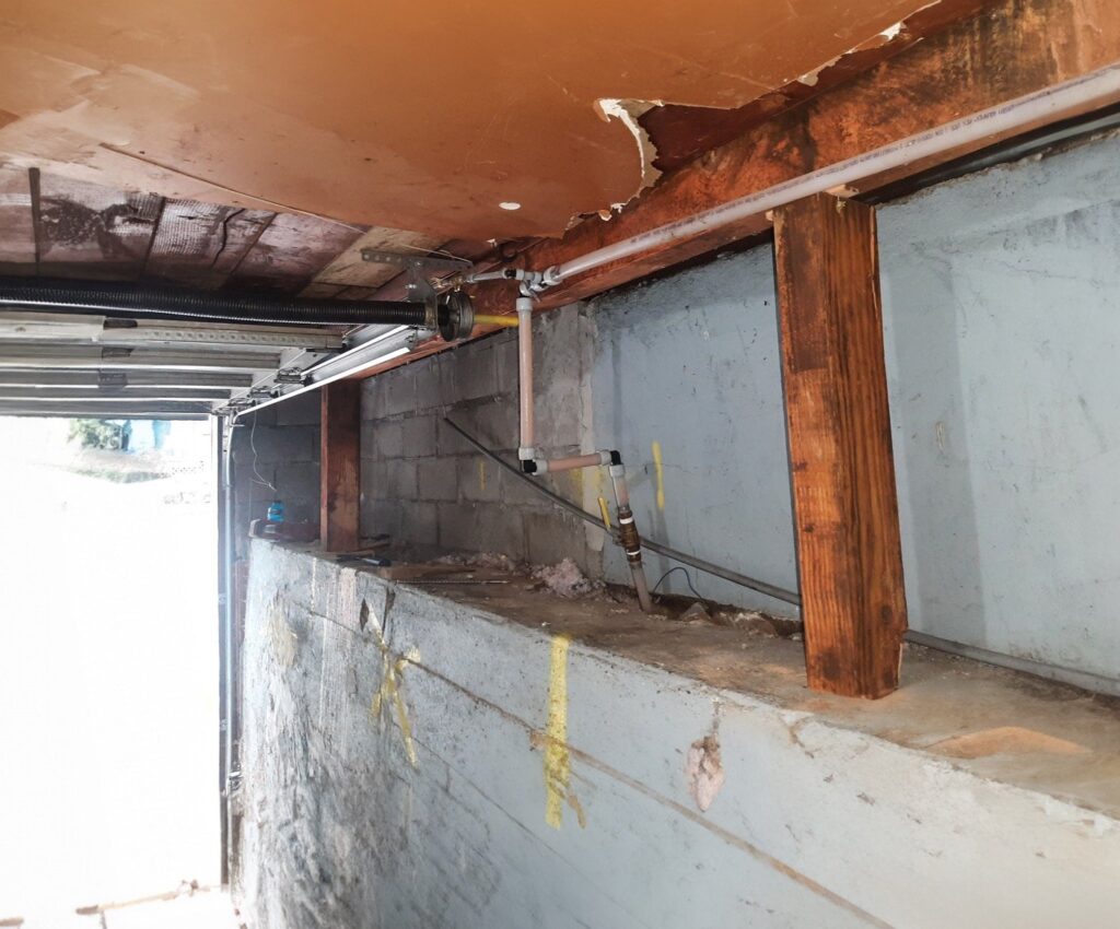 EverBrace Wall Stabilization in Portland, OR before EverBrace Wall Stabilization in Portland OR before wall
