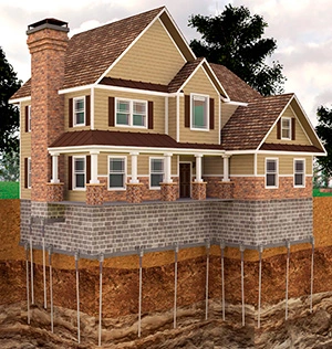 Push-Pier-Foundation-Stabilization-close-FX Push Pier Foundation Stabilization close FX Piers