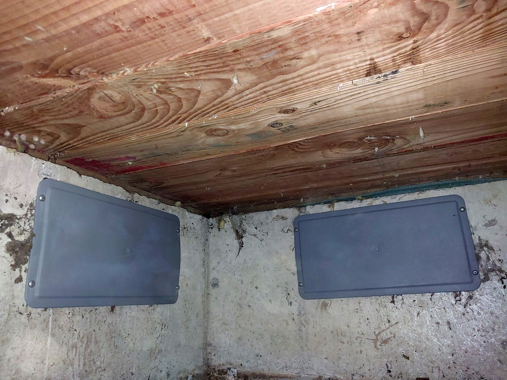 Sealed crawl space vent covers installed in Portland Oregon