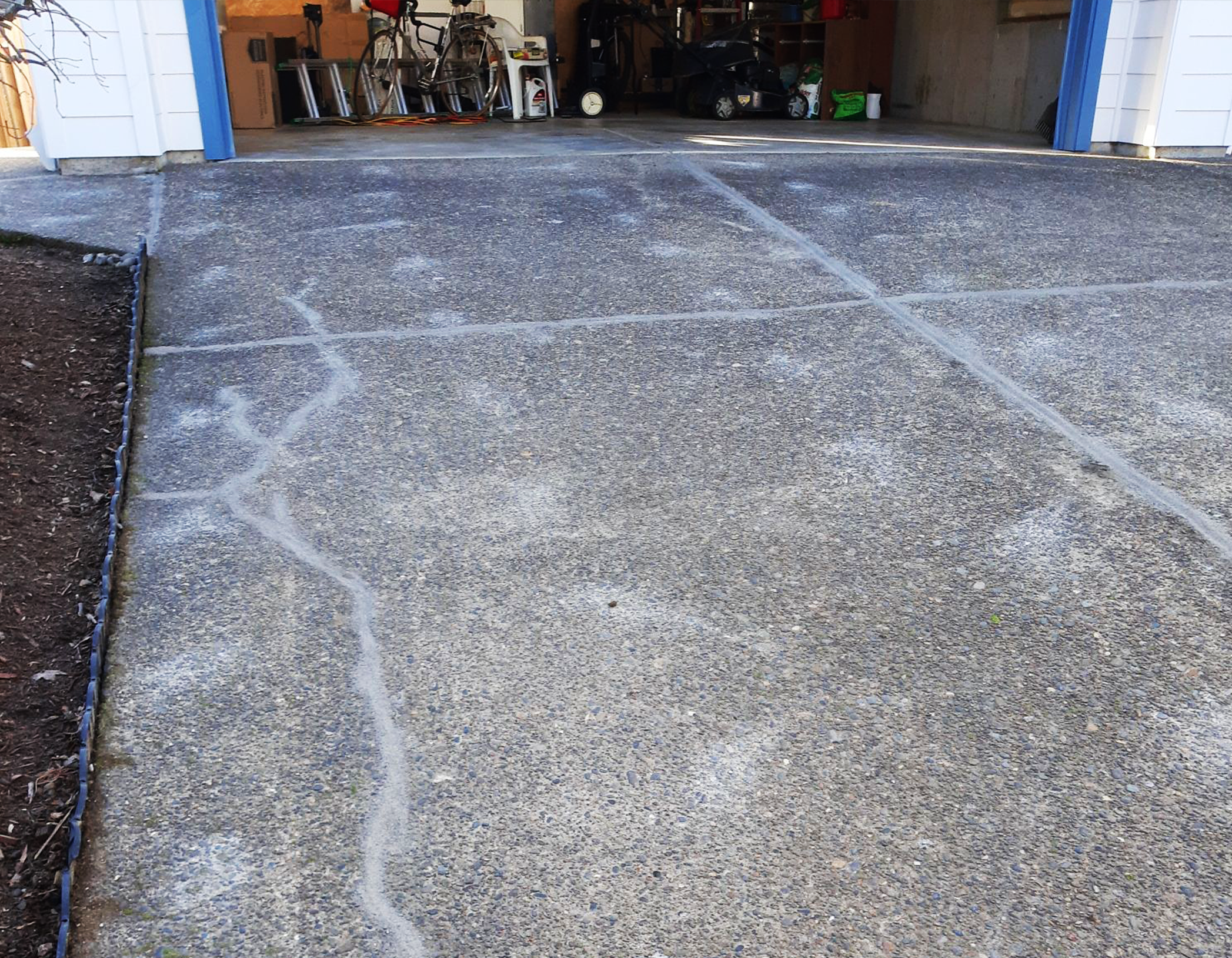 Concrete surface after professional lifting and repair