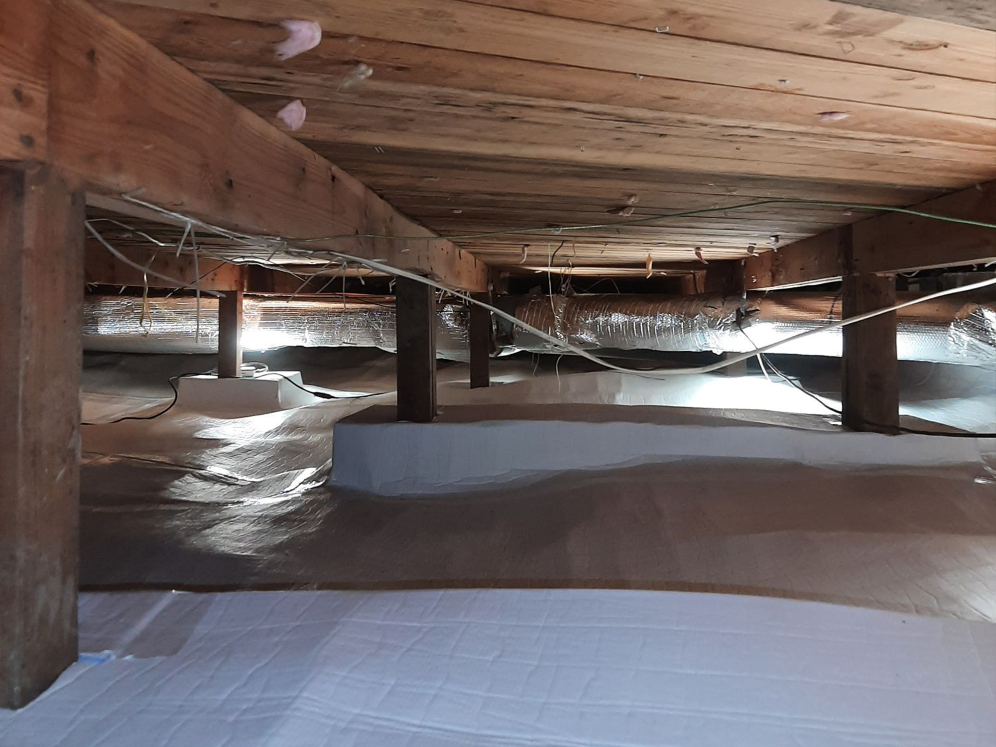 Crawl space after repair in Lake Oswego, Oregon