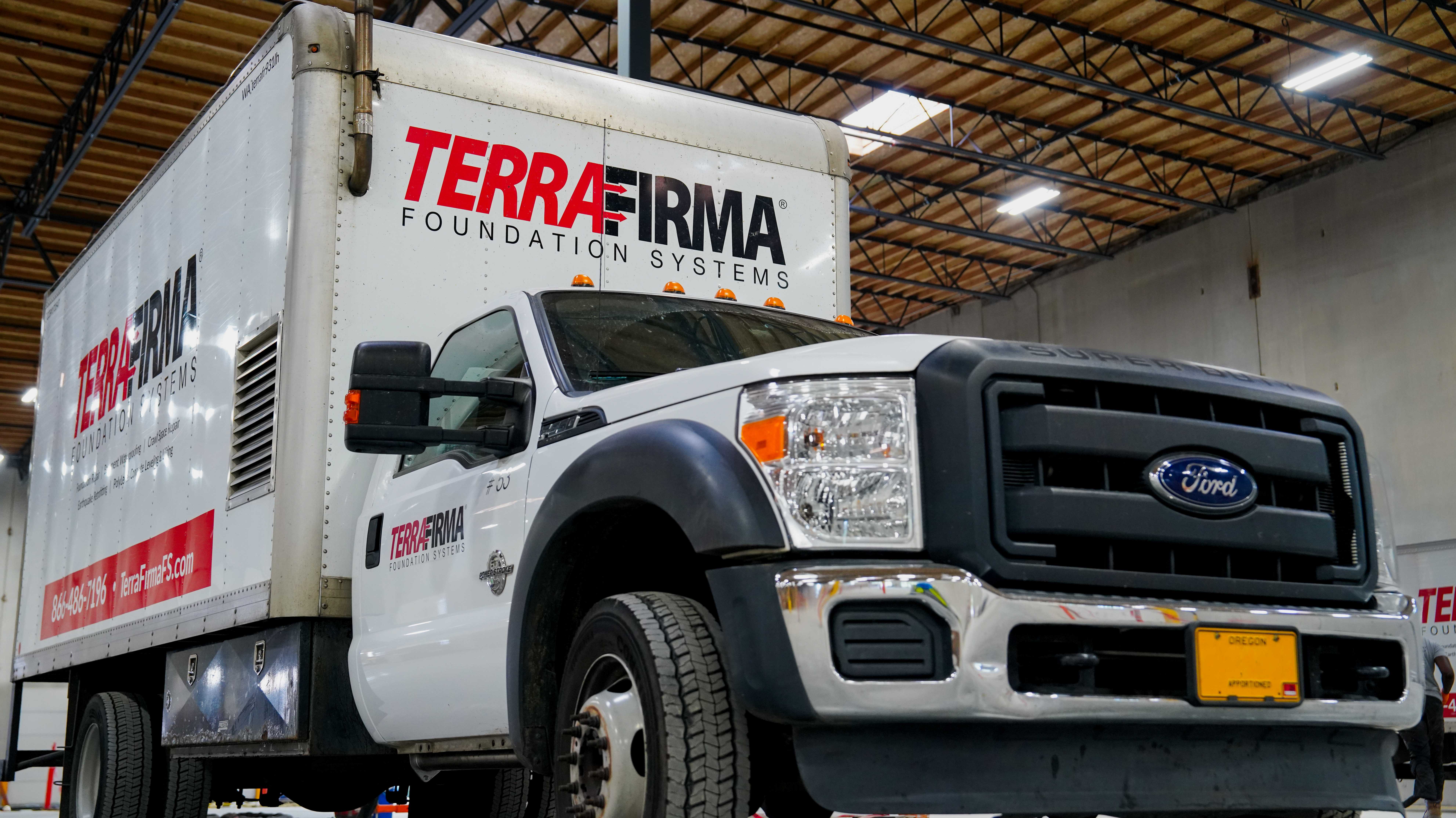 TerraFirma truck for concrete repair services in Eugene Oregon