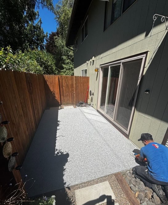 TerraFirma installing and finishing Vuba Stone resin-bound surfacing
